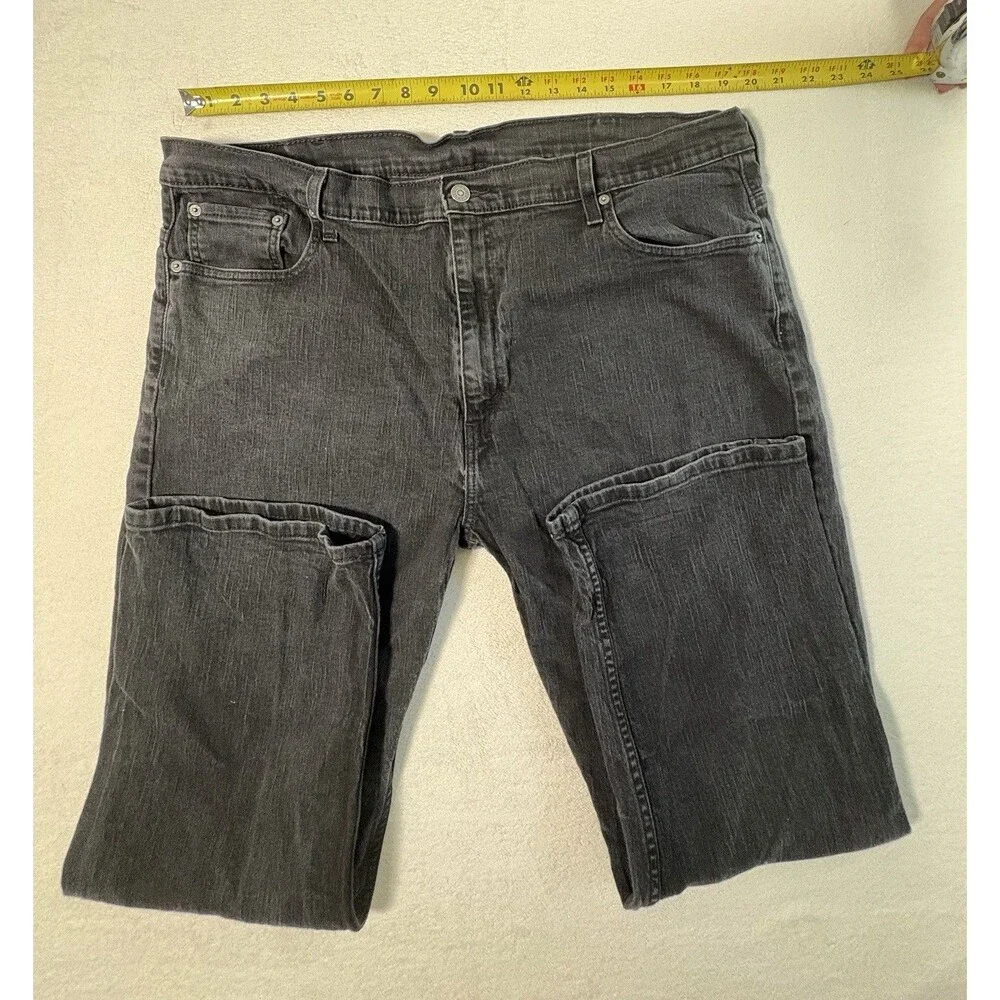 Levi’s 569 Loose Straight Jeans Men’s 40x30 Black Stretch Denim Classic 5 Pocket